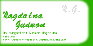 magdolna gudmon business card